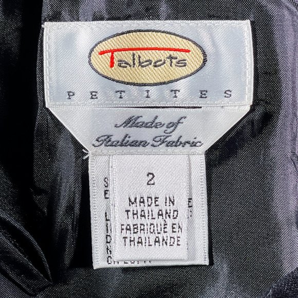NWT Talbots Pencil Skirt Wool Black White Patterned Pockets Lined Size 2 - Picture 4 of 14